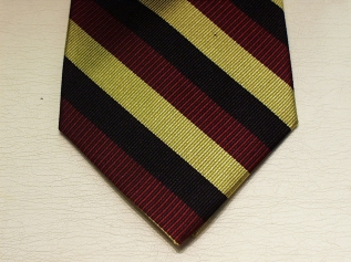 Royal Hussars silk stripe tie - Click Image to Close